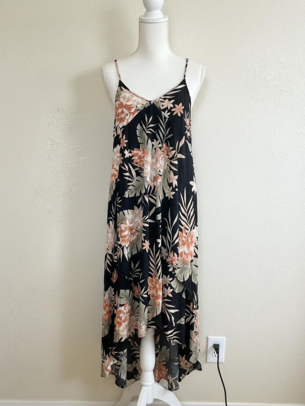 Billabong Floral High-Low Slip Dress Size S